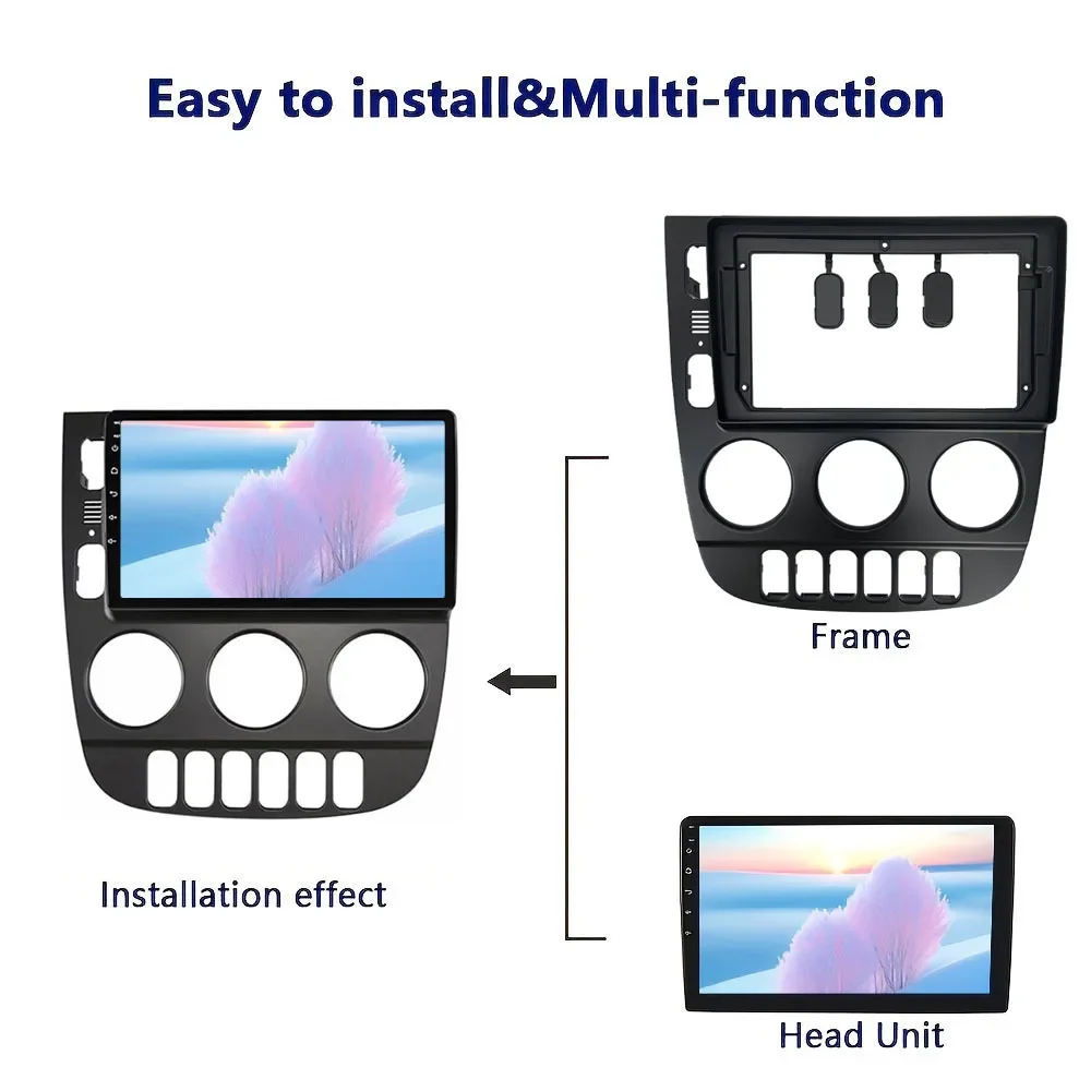 Afbeelding 6: TDCY Frame9INCH Autoradio Fascias Voor 2003-2005 Benz ML320 Android Stereo Frame Speler 2 Din Head Unit Panel Dash TrimPanel