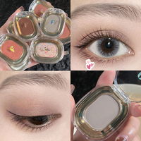 Rose Brown Monochrome Eyeshadow Palette 9 Colors Matte Grey Glitter Shadow Contouring Powder Pigment Eye Primer Beauty Makeup