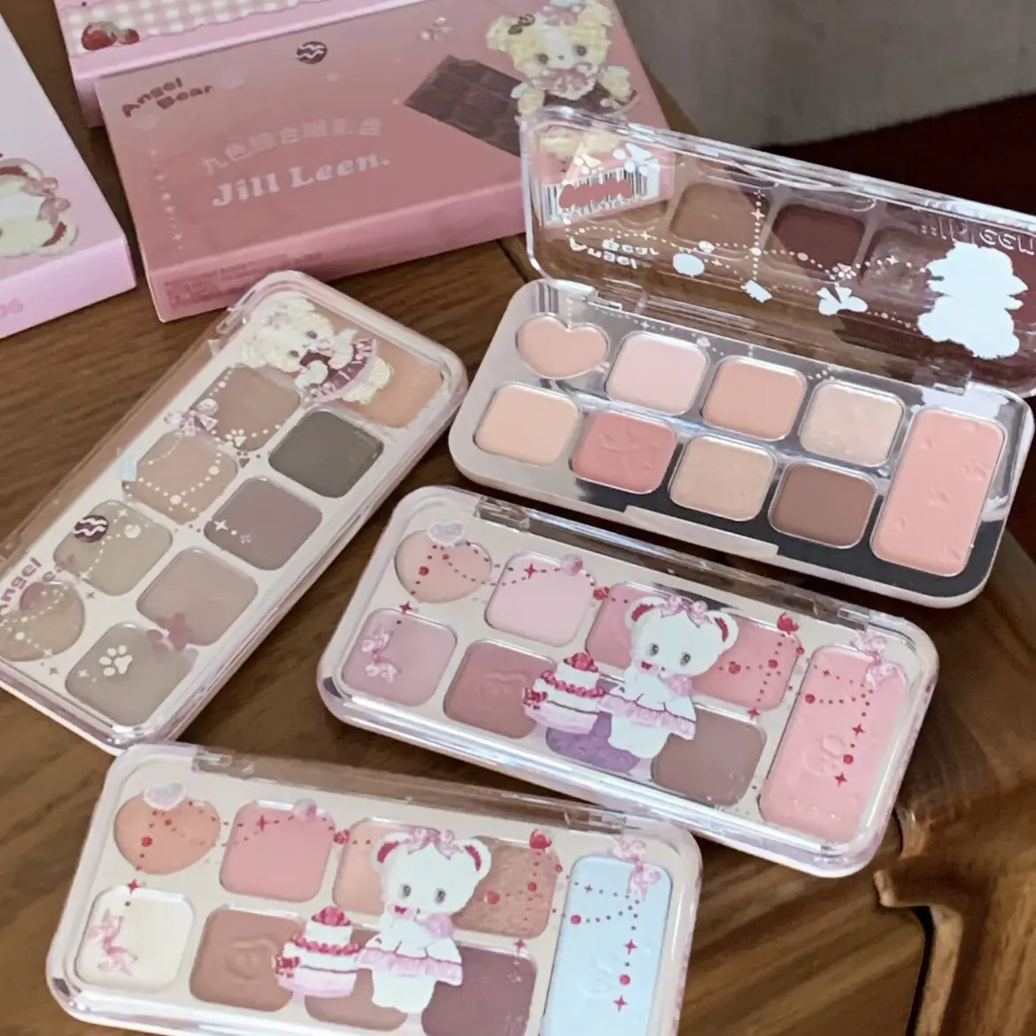 Hot Sale JILLLEEN 9 Colors Earth Tone Eyeshadow Palette Matte Shimmer High Pigmented Portable Daily Eye Makeup