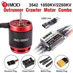 9iMod RC Crawler ESC 80A Brushless AM32 2-8S for 1/8 1/10 Scale Cars Axial SCX10 Traxxas TRX-4 TRX-6 BEC 5.2-8.2V Adjustable