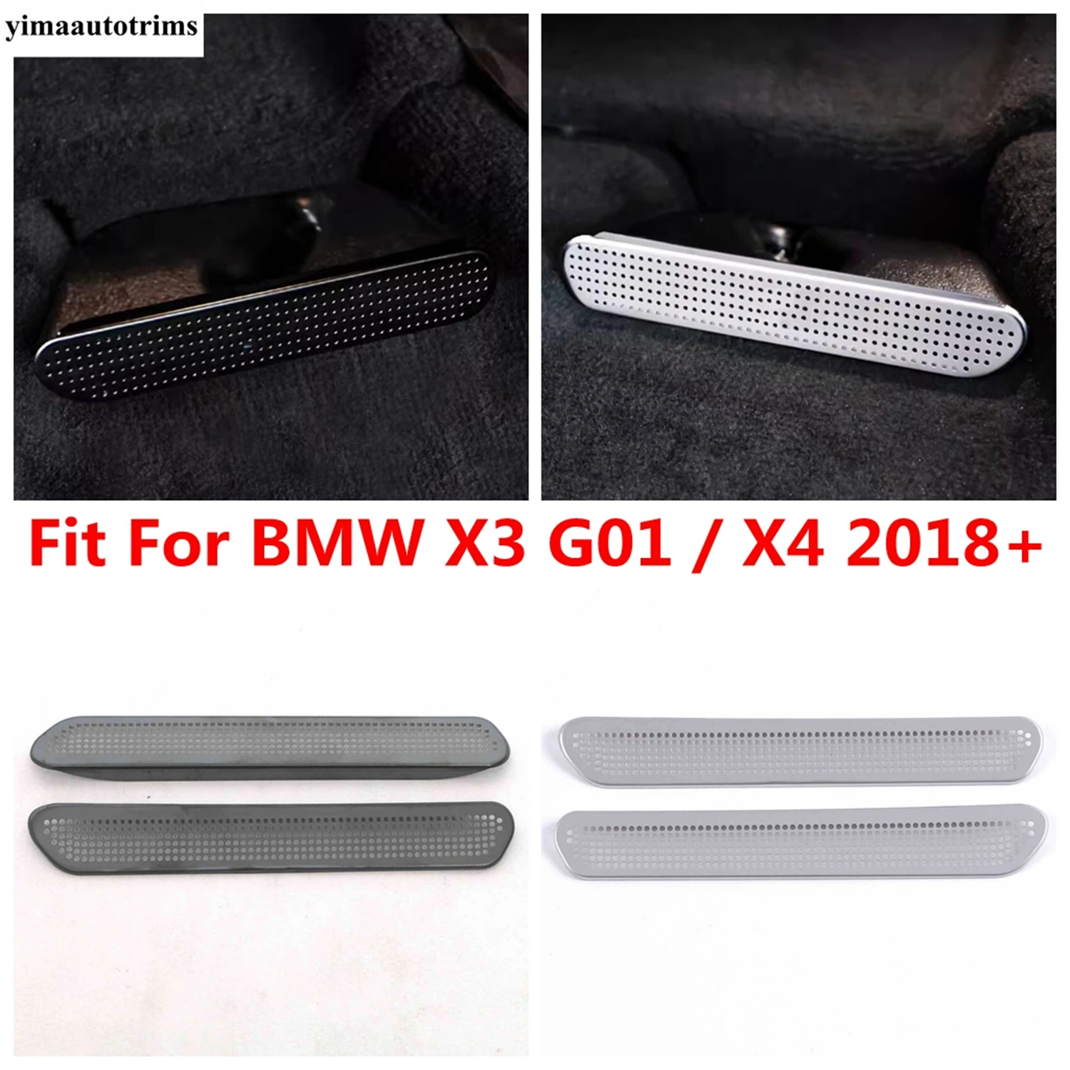 

Car Seat Under Floor Air AC Conditioning Outlet Vent Protection Dust Cover Accessories Interior For BMW X3 G01 / X4 2018 - 2023