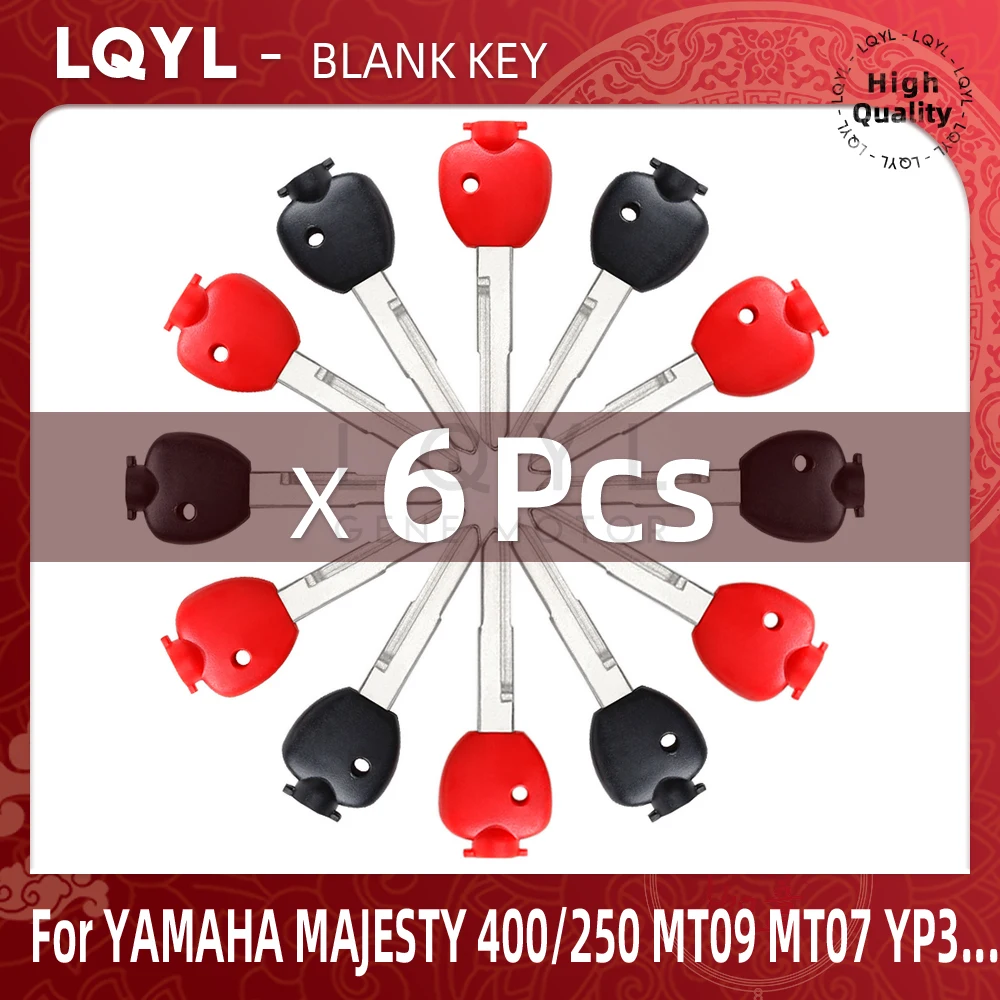 6Pcs Motorcycle Key Uncut Blank Replacement Keys For YAMAHA Magnet Anti-theft Lock MAJESTY 250 MAJESTY 400 YP2 YP3 MT09 MT07