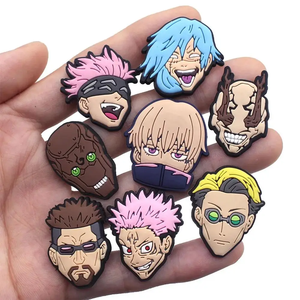 7-18 Stück Japan Anime Schuh-Charms Cartoon Jujutsu Kaisen Schuh-Accessoires Dekorationen für Clogs Sandalen Schnallen Freunde Party Geschenke – Detail 8