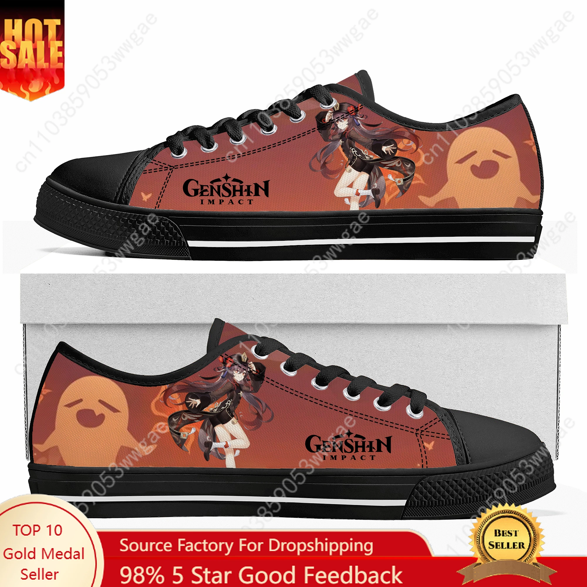

Genshin Walnut Low Top Sneakers Mens Womens Teenagers Canvas Sneaker Comfortable Fashion Casual Couple Shoes Customized Shoes