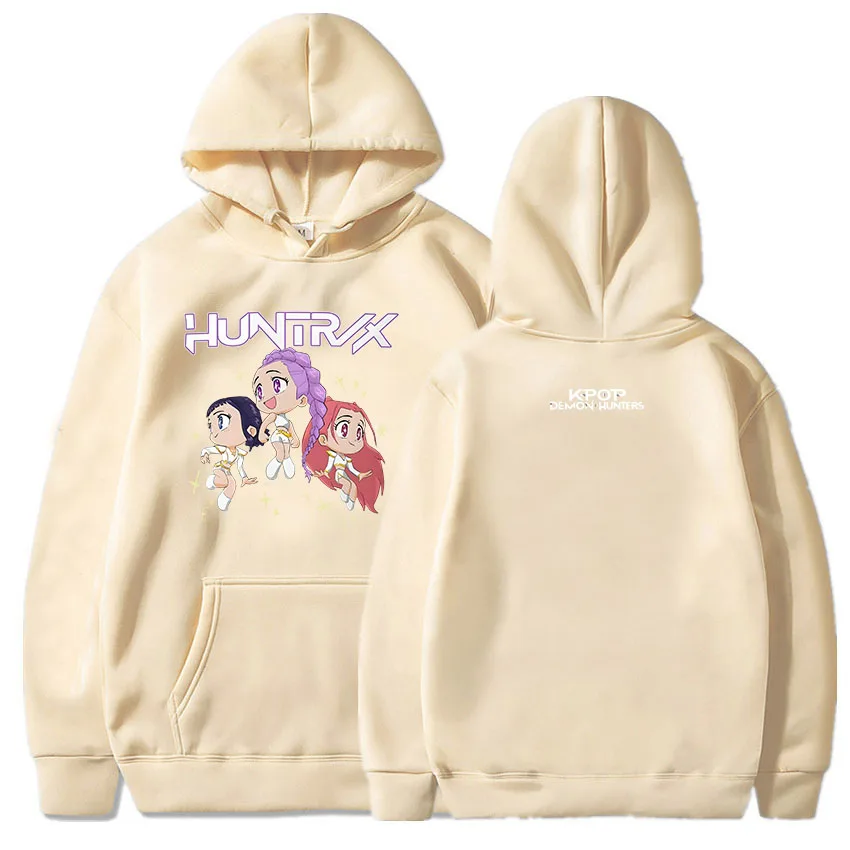 KPop Demon Hunters As Seen on Huntrix World Tour Conforto Cores Hoodies 2025 Filme Impressão Gráfica Moletons Mulheres Sudaderas