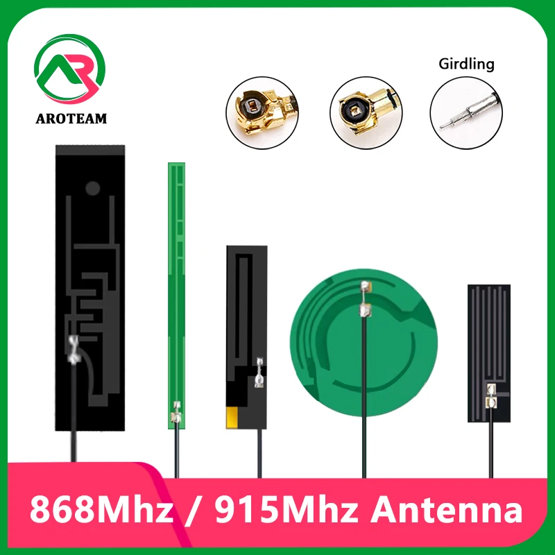 10PCS Built-in 868Mhz 915Mhz 860~940Mhz Lora FPC Patch Flexible WiFi Antenna High Gain 8dbi Internal PCB Board U.fl