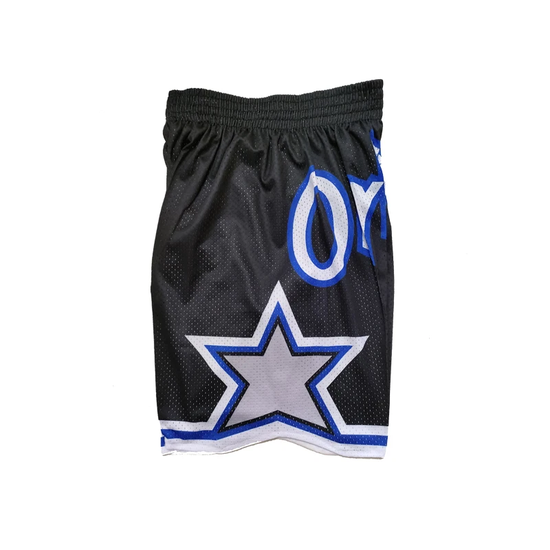 Basketball shorts Oakland Digital Printing Four pockets Sewing embroidery outdoor sport Beach pants ventilation Black 2024