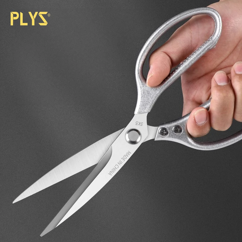 PLYS-Kitchen Powerful Scissors Chicken Bone Scissors Stainless Steel Multi-Function Bottle Opener Scissors Fish Scale Scissors