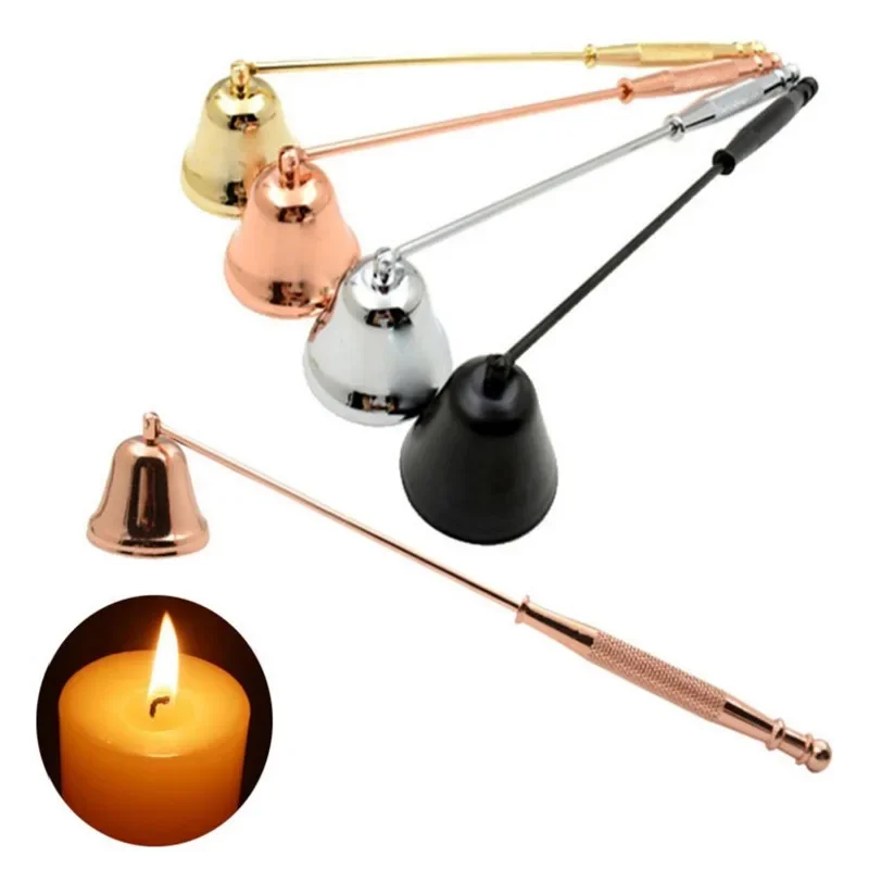 1PC Candle Snuffer Vintage, Premium Stainless Steel Wick Flame Extinguisher Wick Snuffer with Long Handle for Candle Accessory