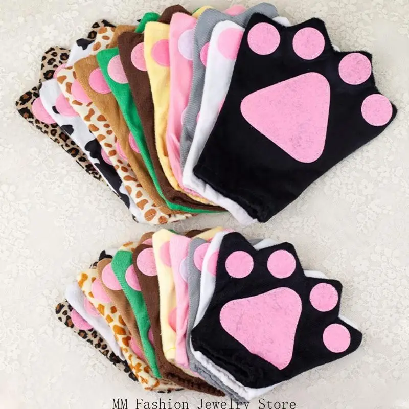 D0UB子猫爪の手袋ハロウィンアニマルアダルトハロウェンの動物衣装アクセサリー