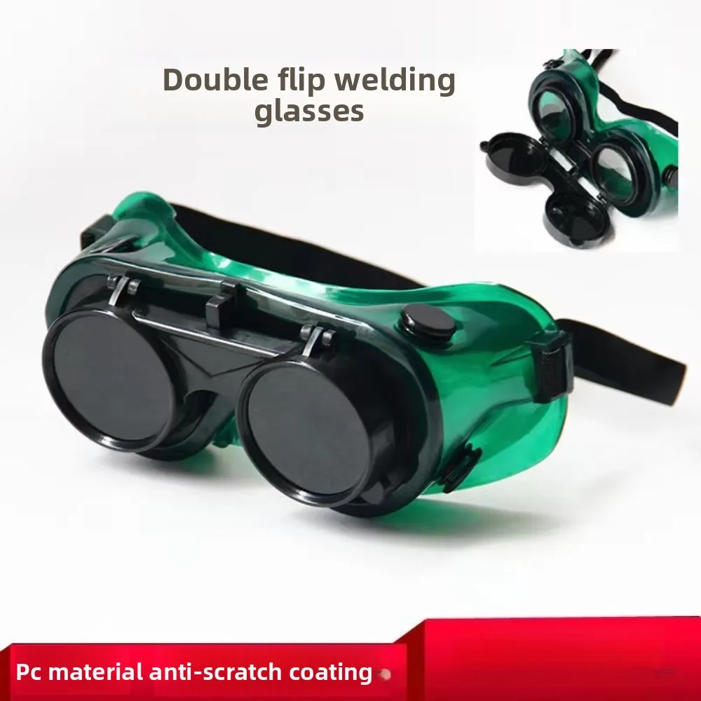 Portable Flip-Up Welding Goggles Anti-Glare, Lightweight Safety Eye Protection Glasses for Home DIY Welding Repair