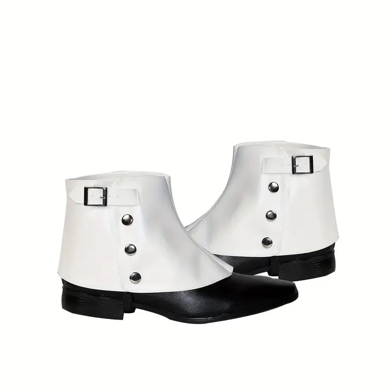 

Vintage Medieval Renaissance Palace White Shoe Covers Halloween Festival Party Stage Role Playing Performance Costume Accessory