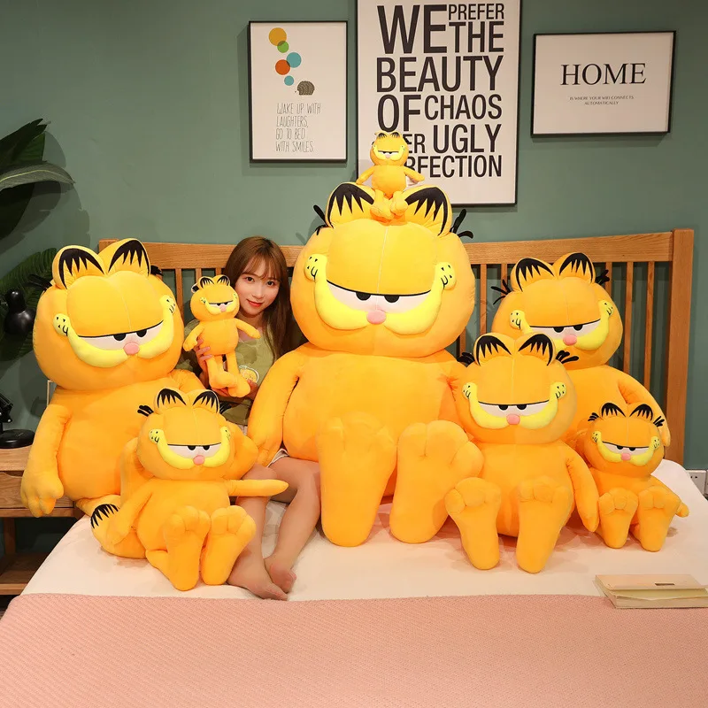 Big Size originale MINISO Garfield Fat Cat bambola di pezza Kawaii Garfield gattini peluche Kawaii Kid che accompagna il sonno regalo di natale