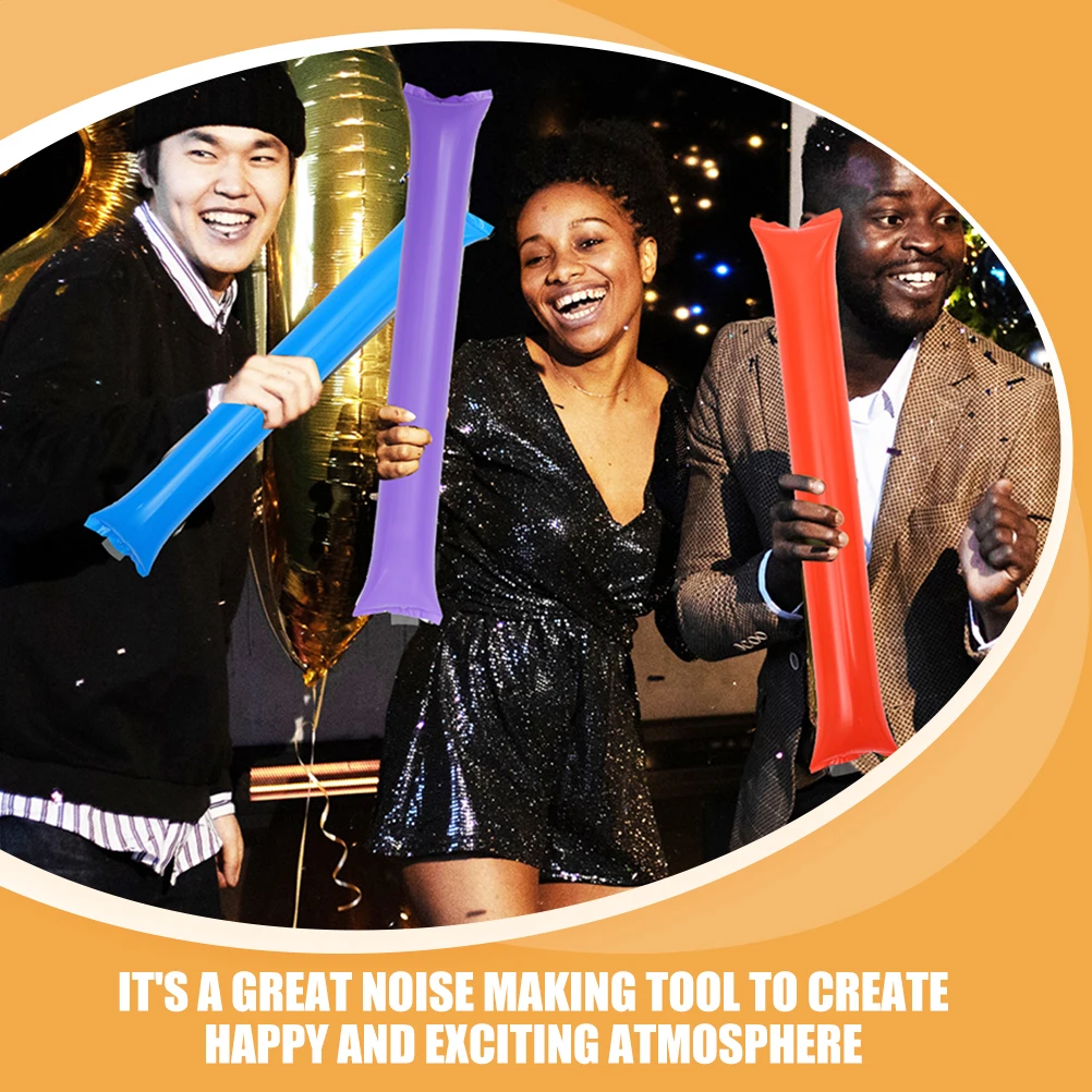 

50 Pcs Cheer Stick Inflatable Beating Boom Sticks Pe Cheering Noise Maker Balloon