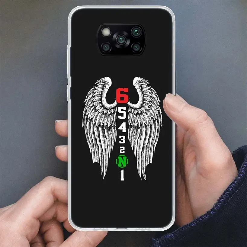 1N23456 Cool Motorcycle Phone Case For Xiaomi Poco X3 Nfc X5 X6 X7 Pro F6 F5 F4 M5S X4 GT M4 M3 F3 Soft Cover Silicone Shell