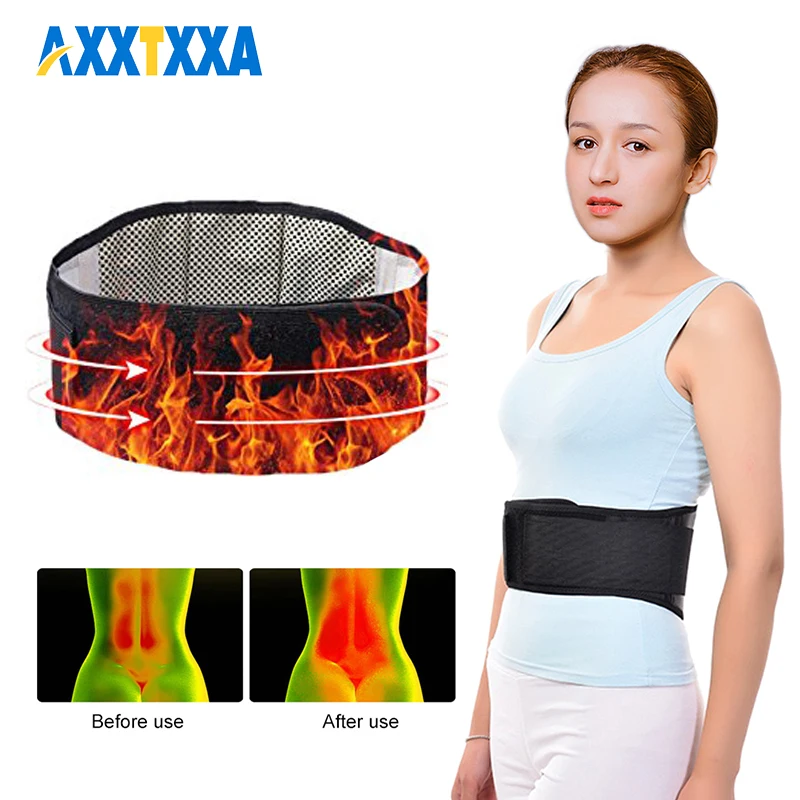 1Pcs Tourmaline Self-heating Magnetic Therapy Waist Support Belt Lumbar Back Waist Support Brace Double Banded Adjustable