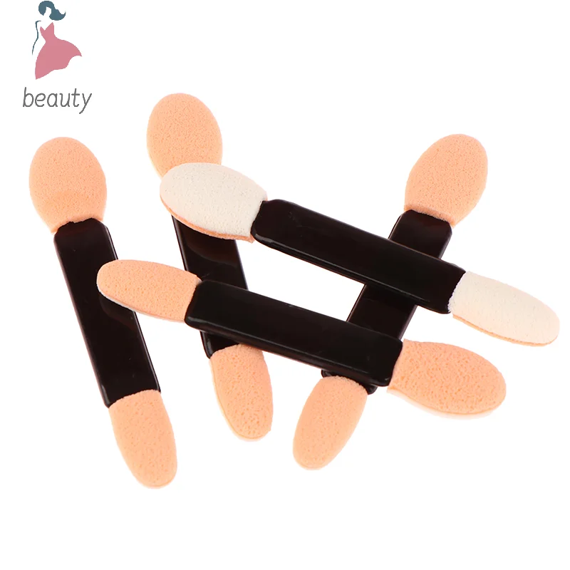 10 Stuks Wegwerp Oogschaduwborstel Dubbelzijdig Spons Latex Kit Make-Up Oogschaduw Borstels Voor Cosmetische Applicator Make-Up