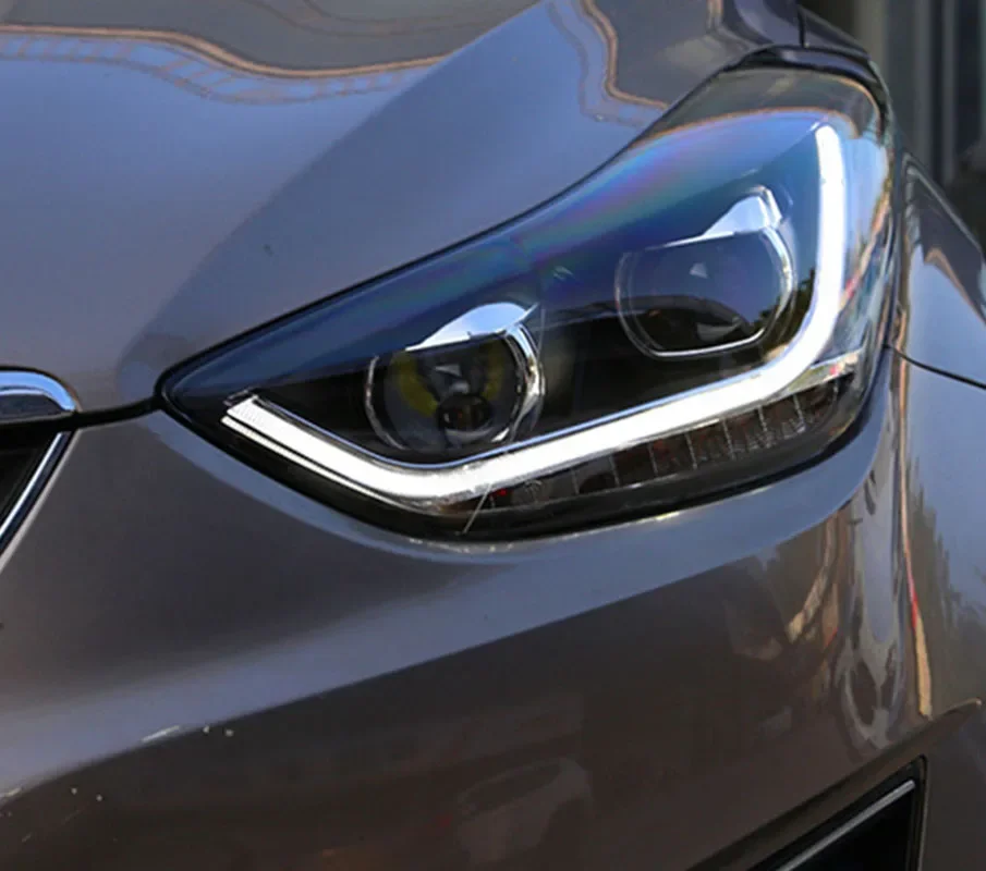 

Автомобильные фары, модифицированные HID ксеноновые фары, головной свет, LAED DRL для Hyundai Elantra Avante 2012-2016