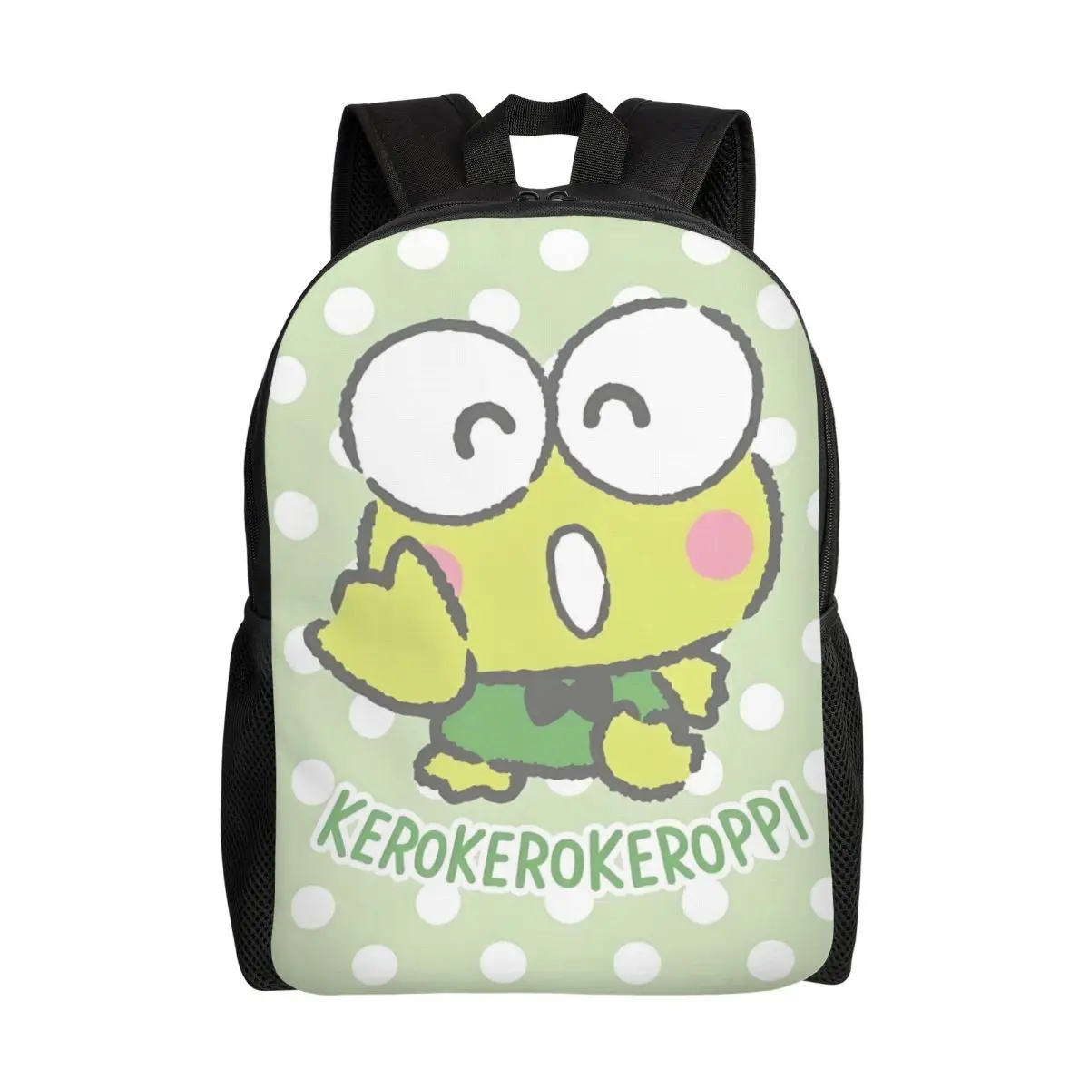 

Рюкзак Kerokeroppi Kawaii на заказ для женщин и мужчин, школьный рюкзак, подходит для 15-дюймовых ноутбуков, сумки с героями мультфильмов