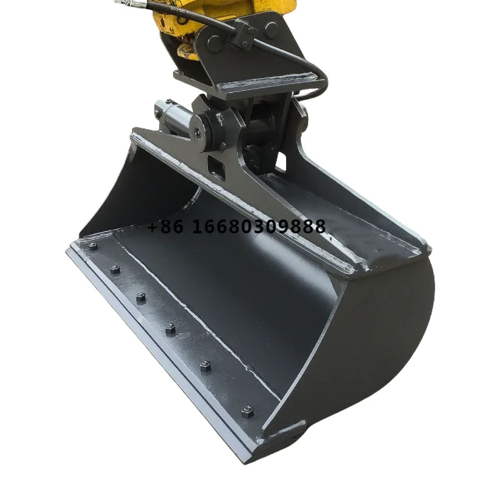 Durable hydraulic cleaning tilt bucket tilting mud bucket for excavator accessory tilt rake bucket