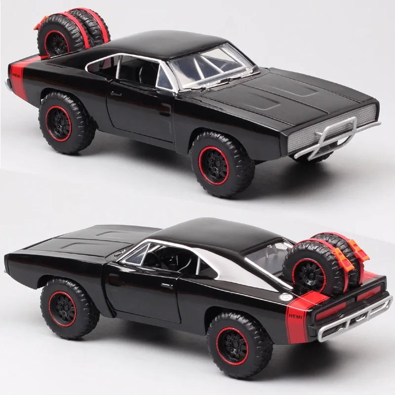 Car Only Jada 1/24 Scale 1970 Dodge Charger RT Challenger SRT8 Ice Charger F8 Furious Muscle Diecast Car Model Toy Vehicles