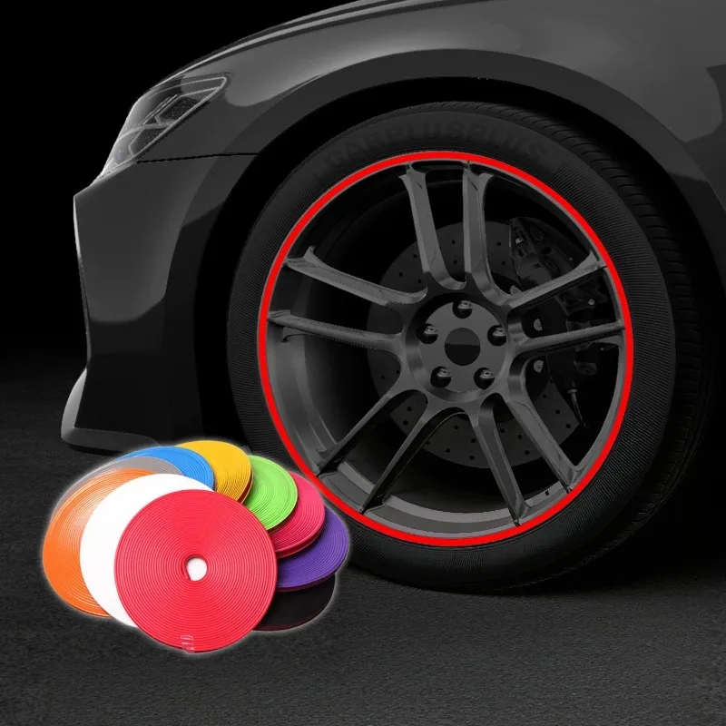 Universal Car Wheel Rim Edge Protector Strip Anti Scratch Anti Collision Guard Auto Tire Styling Protection Accessories
