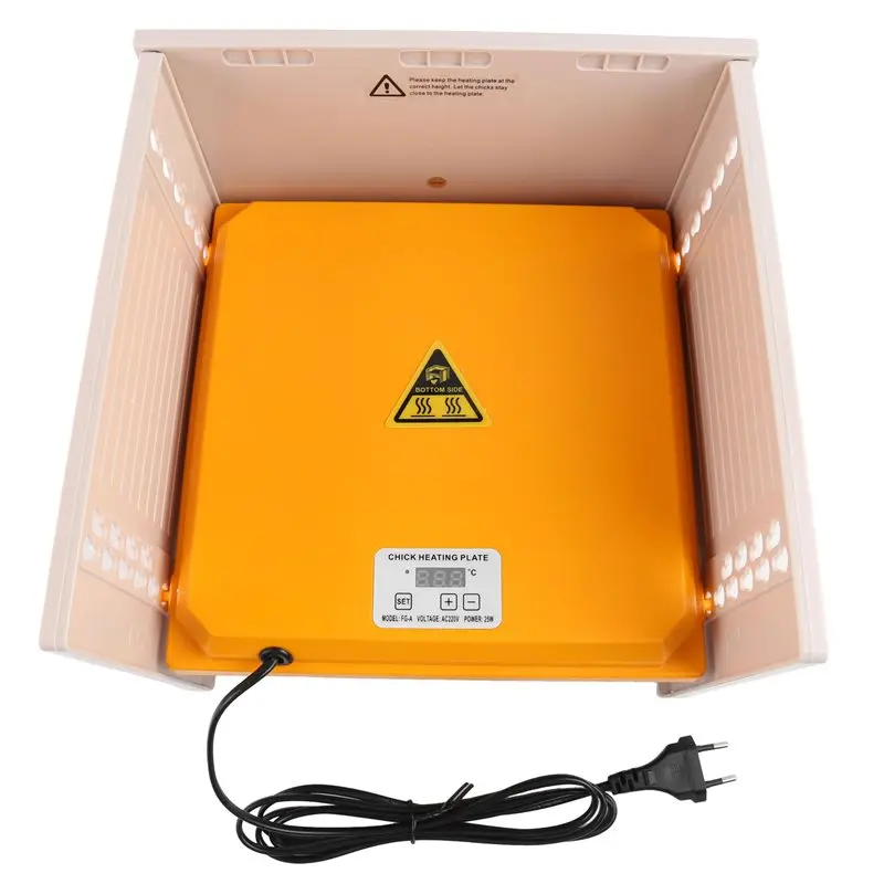 AB33-Chick Brooder Heating Plate Chicken Brooder Heater With Adjustable Height And Angle, Digital Temperature Control