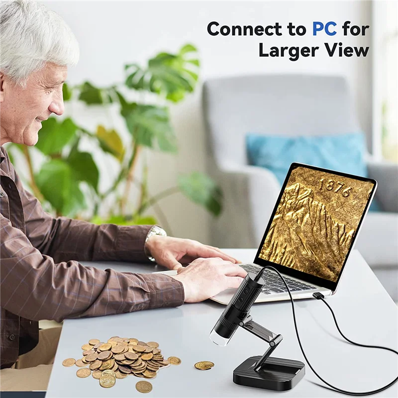 Draadloze Digitale Microscoop 1000X 1080P HD WiFi Draagbare Handheld USB Mini Microscoop Camera Vergrootglas voor Smartphone