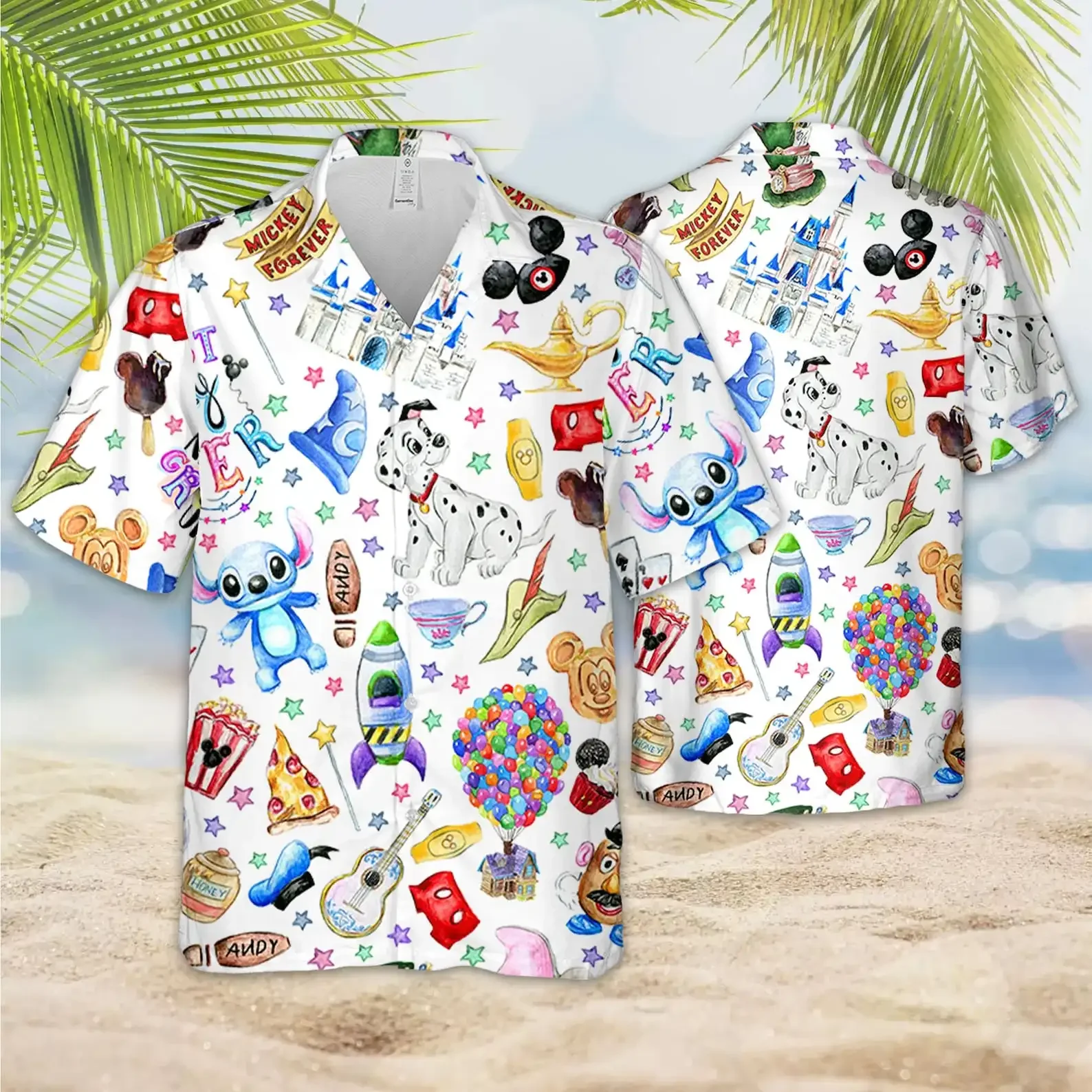 

Disney Best Day Ever Hawaiian Shirt Men's Fashion Button Hawaiian Shirt Disney Castle Hawaiian Shirt Mickey Casual Beach Shirt