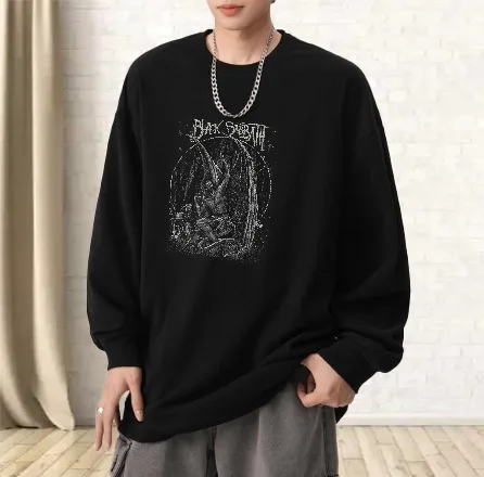 

T shirt men autumn Oversize Sports Breathable Long sleeves Graphic tee Dark Symbol essentials Printed t shirt Casual Christmas