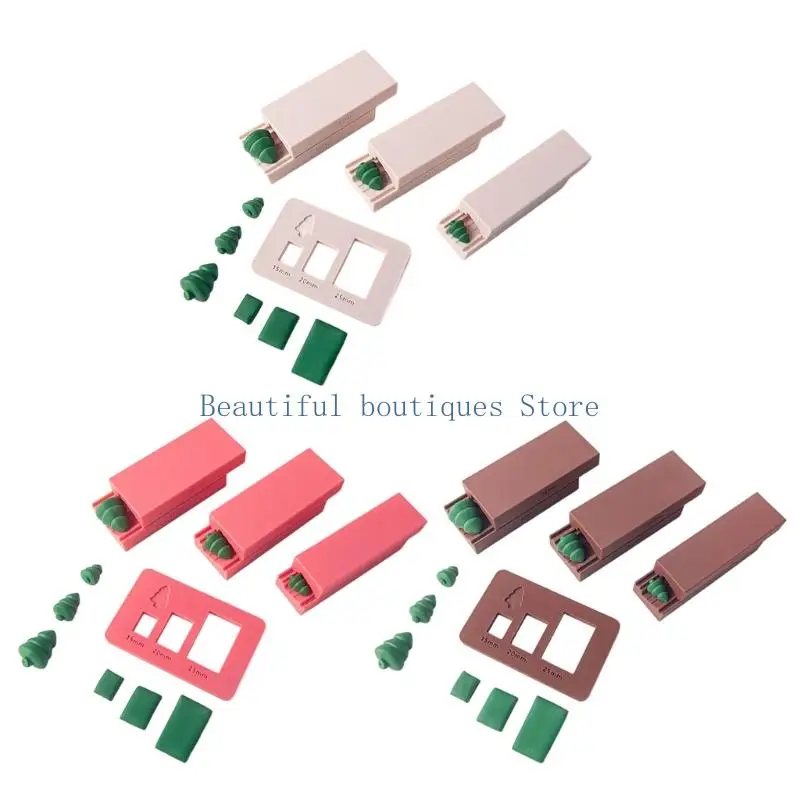 

U4LF Polymer Clay Bead Maker Tool Set for Handmade Earrings Necklace Christmas Tree Designs Craft Accessories