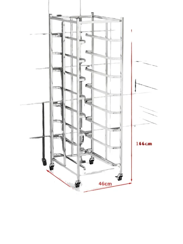XCX commercial stainless steel grill, baking rack trolley bread toast drying rack