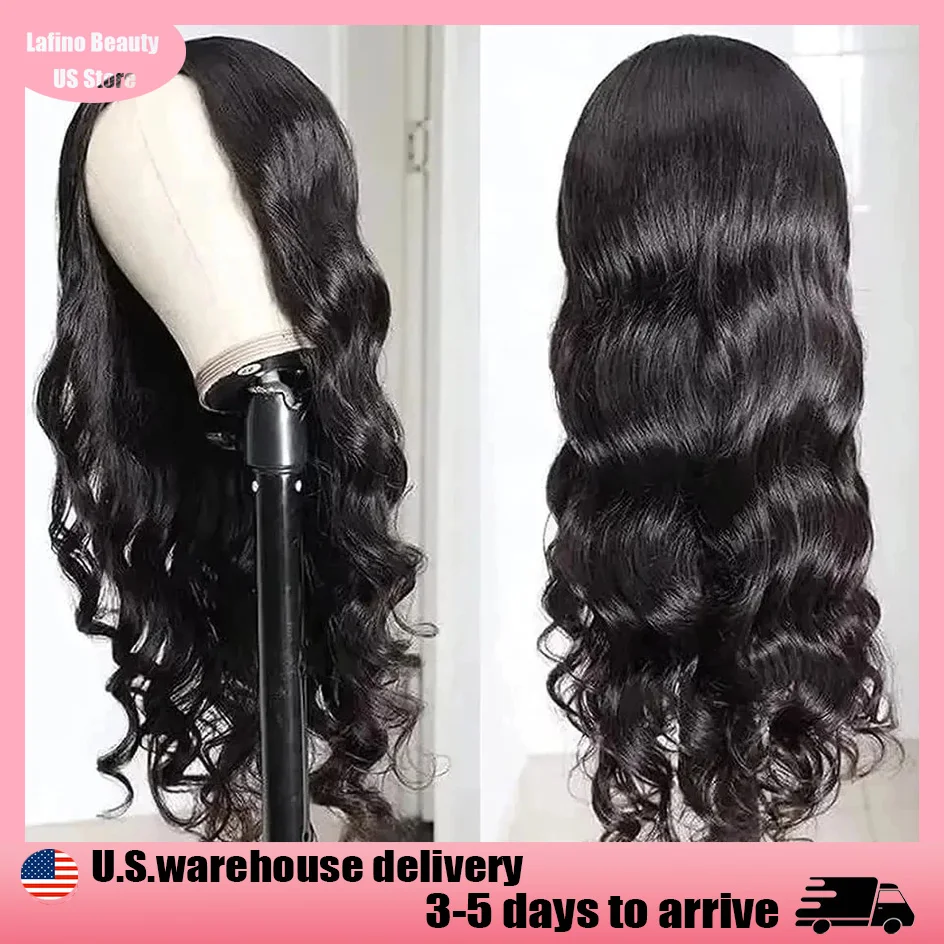 

Lafino 40 Inch Body Wave V Part Wig Hair Loose Body Wave Black Wig Full Machine No Lace Wig V Part Wig Human Hair Brazilian Hair