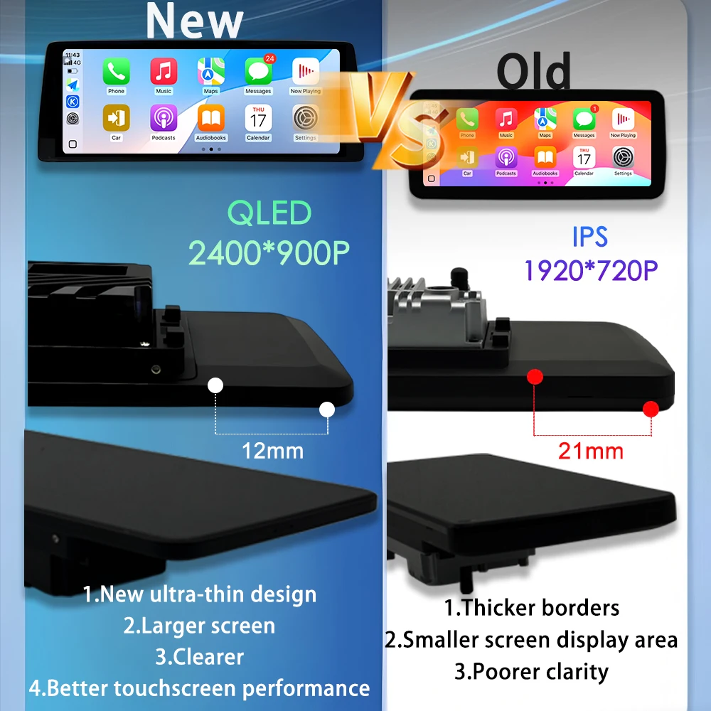 2400*900 Wireless Carplay Multimedia Screen Android Auto For BMW 3 4 Series F30 F31 F32 F33 F34 F36 2013-2019 Right Hand Drive