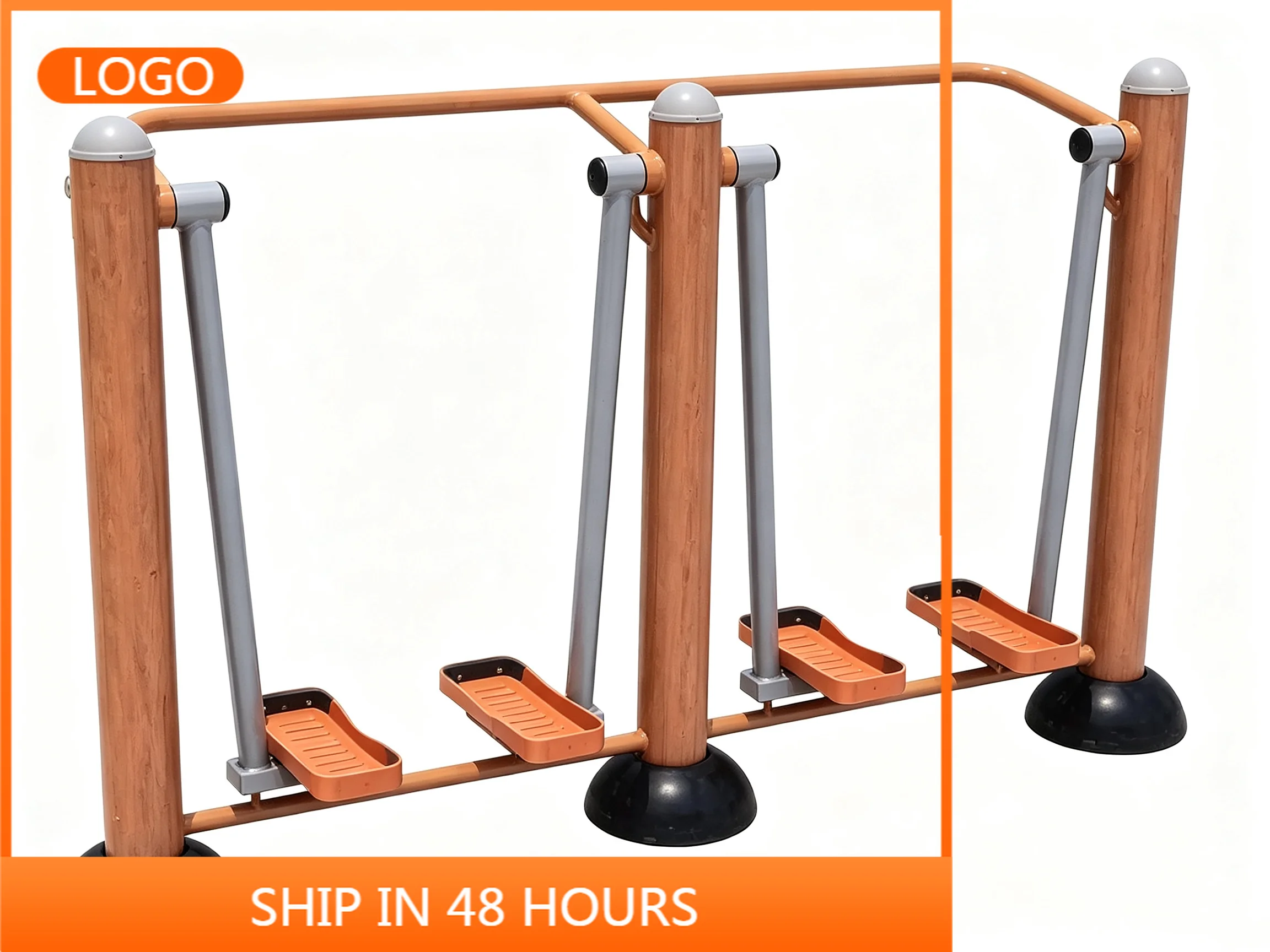 Galvanized Steel 4 Person Air Walker Outdoor Fitness Equipment for Public Park Gym Leg Trainer