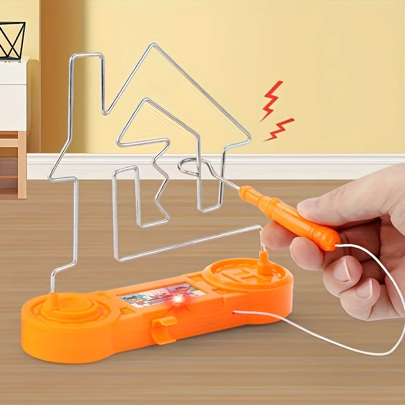 

Brightly Colored Electric Touch Maze Game - Competitive Party Fun Toy with Touch Shock Feature Plastic And Metal