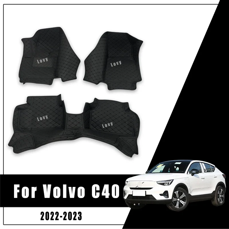 

Для Volvo C40 2024 2023 2022 автомобильные коврики ковры на заказ чехлы товары авто аксессуары для интерьера подставка для ног автомобильные педали