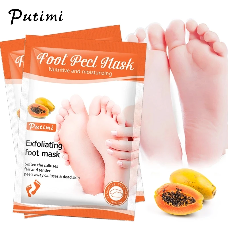 6packs Exfoliating Foot Mask Feet Peeling Mask Spa Socks Smooth Dead Skin Remover Moisturizing Foot Mask