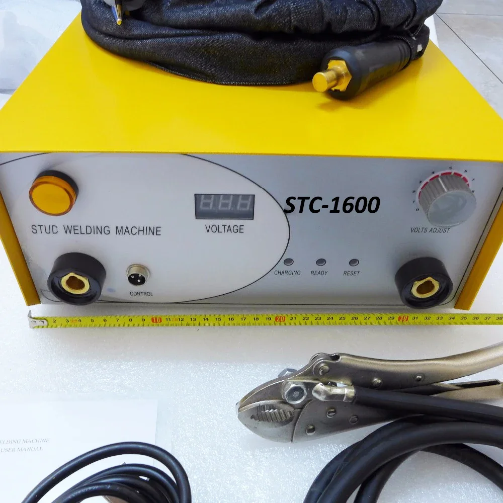 

110V or 220V M3-M8 Collet New Capacitor Discharge CD STC-1600 Stud Welder Welding Machine