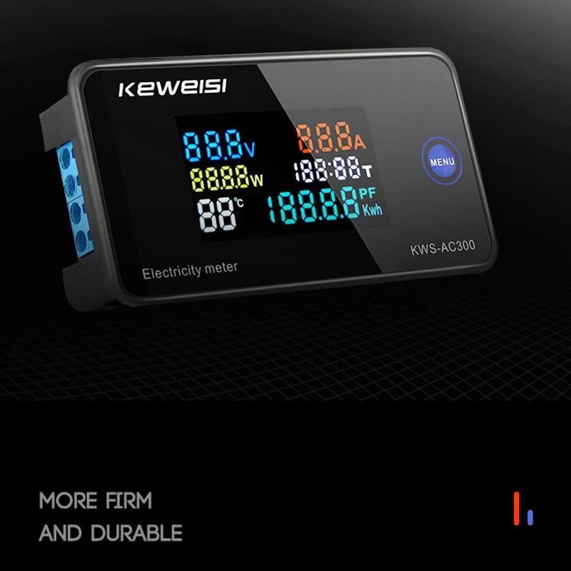 KEWEISI,KWS-AC300 Digital Voltmeter AC 50-300V Voltage 45-65Hz Power Energy Meter LED Wattmeter 0-10A Detector A