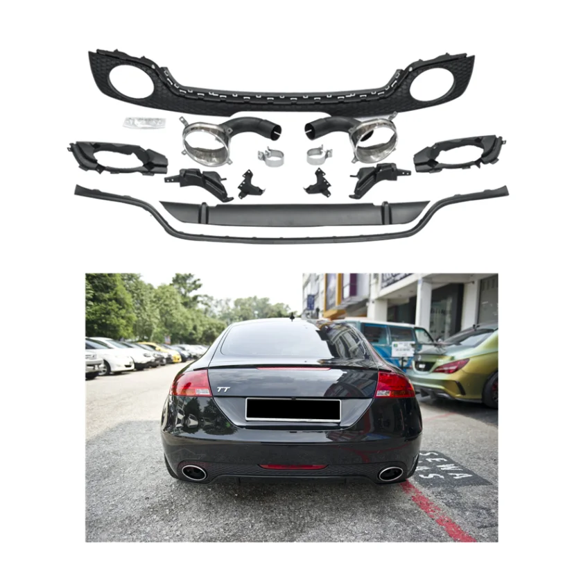 

Automotive Parts TTRS Style Rear Bumper Lip For 2008-2014 Audi TT MK2 8J Upgrade AUDI TTRS Rear Diffuser