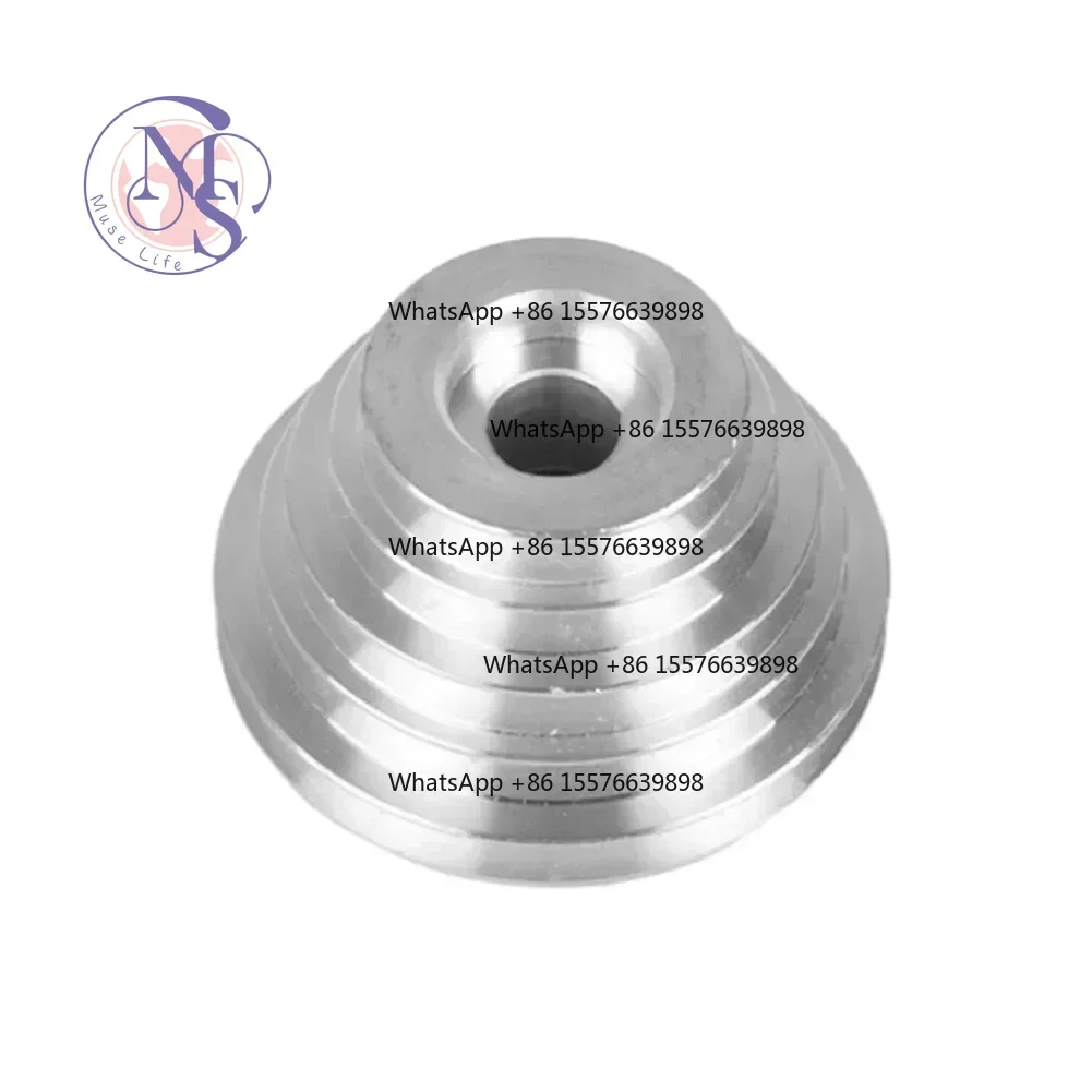 ZOCI- 4 Step Silver Timing Belt Pulley Motor Drive Wheel For Bench Drill Press Replacement Parts