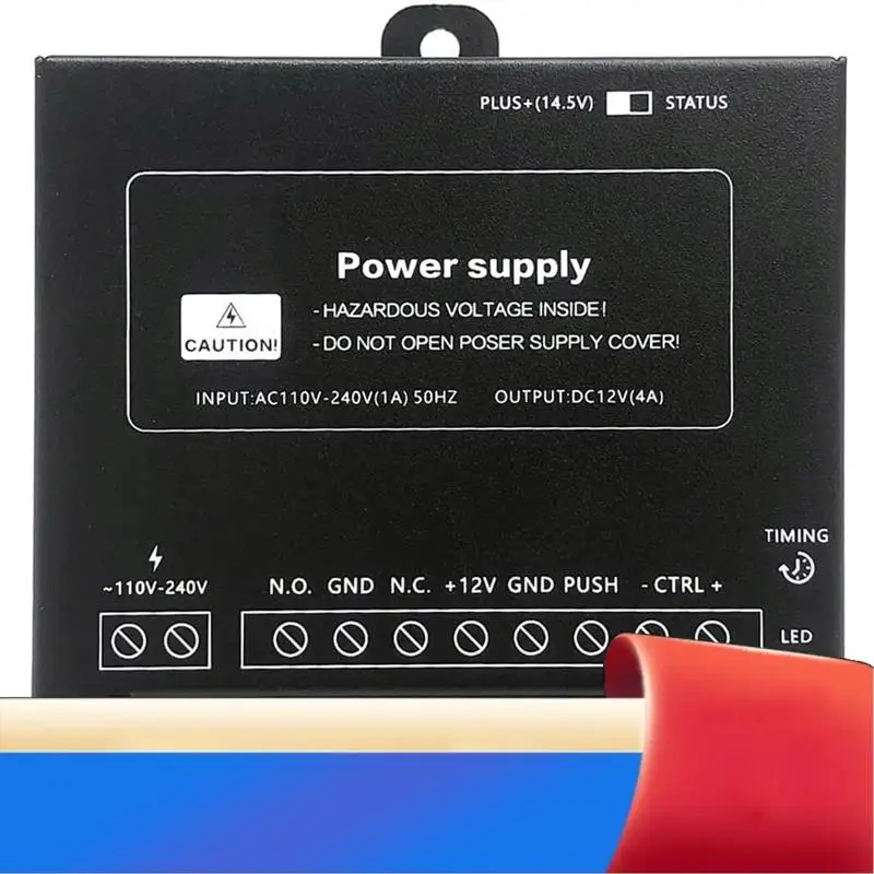 

Контроллер источника питания для системы доступа к двери, электрический замок, внутренняя связь, вход камеры 110 В-240 В переменного тока к выходе 12 В постоянного тока 4 А Durable-X62A