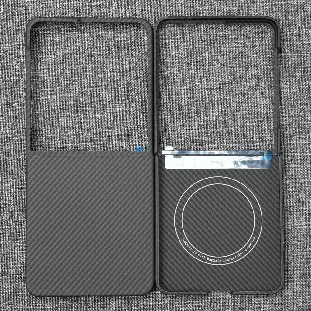 Magnetic Real Aramid Original Carbon Fiber Flip Case For Samsung Galaxy Z Flip8 7 Anti-Fingerprint Anti-scratch Hard Back Cover
