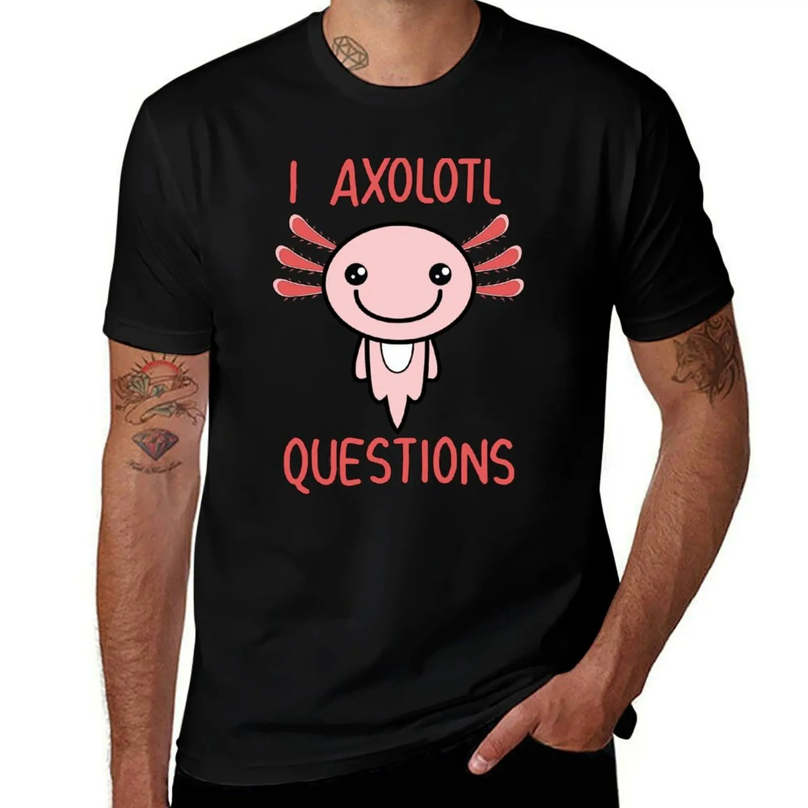 I Axolotl Questions T-Shirt Work Style Casual T-Shirt