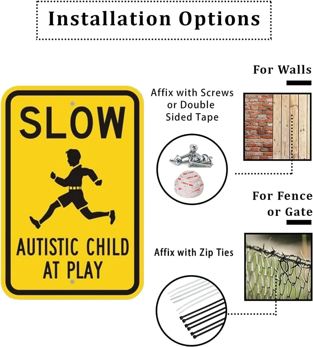 CCPARTON Metal Sign Slow Autis - Embroidery Studio review and price