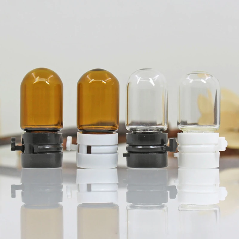 

30/50/100 шт. 2 мл пустые янтарные прозрачные стеклянные флаконы с эфирным маслом, косметическая банка, контейнер, отрывная крышка, флаконы для духов, горшки для образцов эссенции