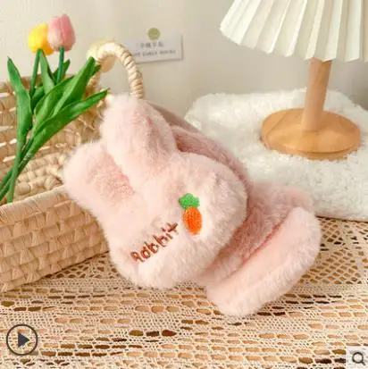 

Cute Rabbit Adjustable Warm Plush Earmuff Baby Cache Oreilles Child Ear Muffs For Boy For Girls Warmers Winter Earcap H297