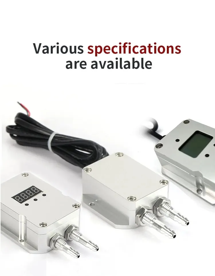 Micro Differential Pressure Transmitter -100Pa~100Pa -2500Pa~2500Pa 0-10V 0-5V 4-20mA RS485 Wind Air Pressure Sensor for HVAC Du