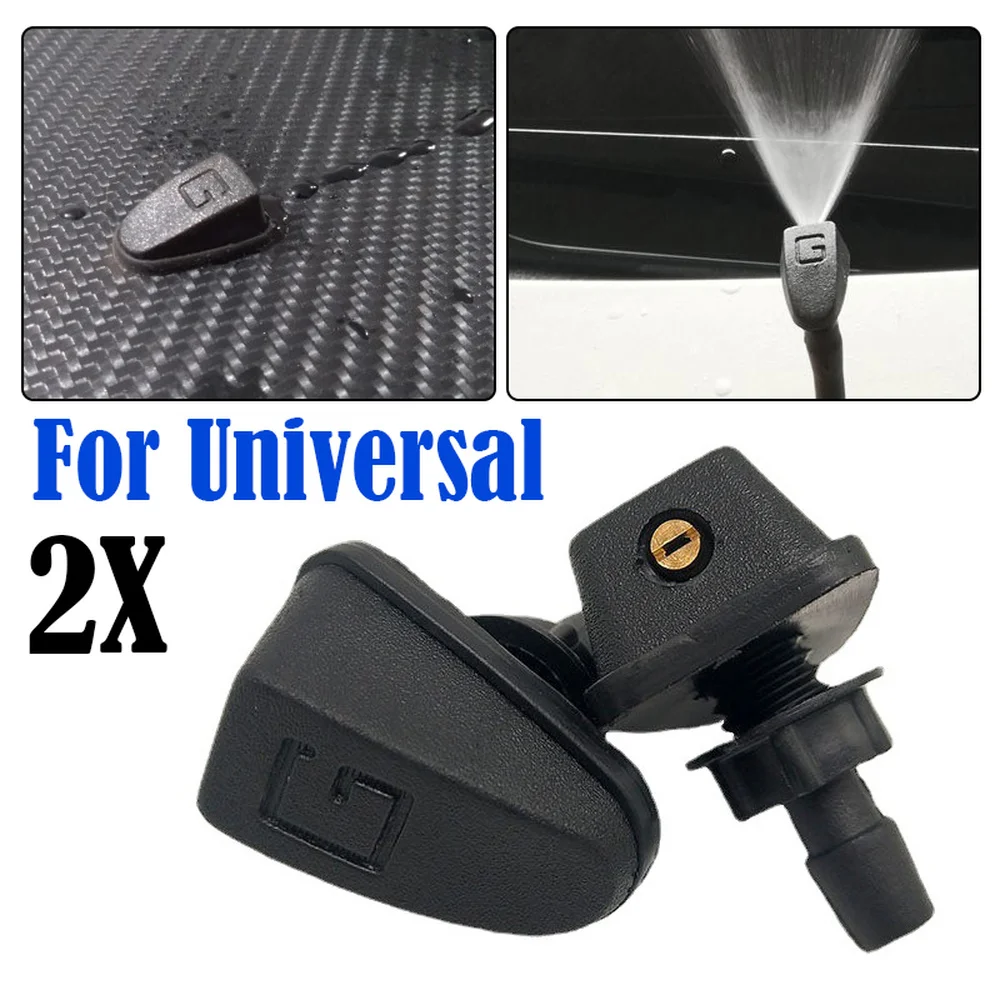 2PCS Front Windshield Windscreen Washer Jet Nozzle For Skoda Octavia Fabia Rapid Kodiaq Karoq Kamiq Superb Yeti Seat Leon Ibiza